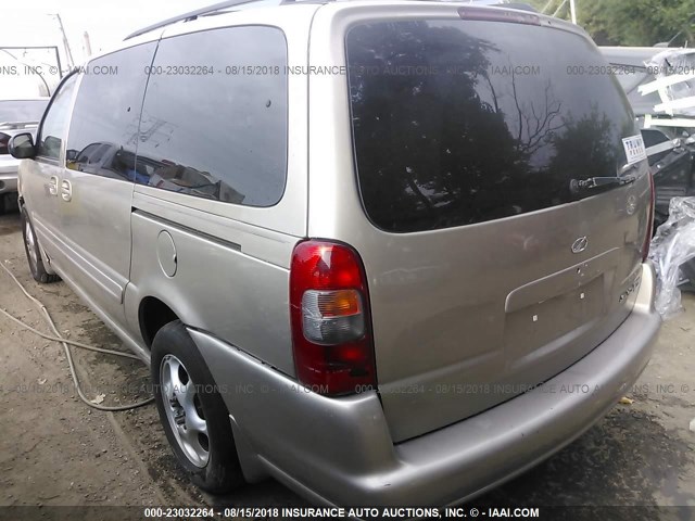 1GHDX03E61D230053 - 2001 OLDSMOBILE SILHOUETTE TAN photo 3