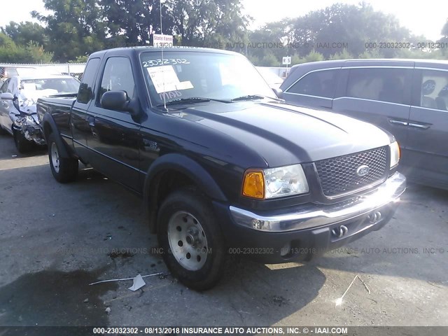 1FTZR45E02PA60122 - 2002 FORD RANGER SUPER CAB BLACK photo 1