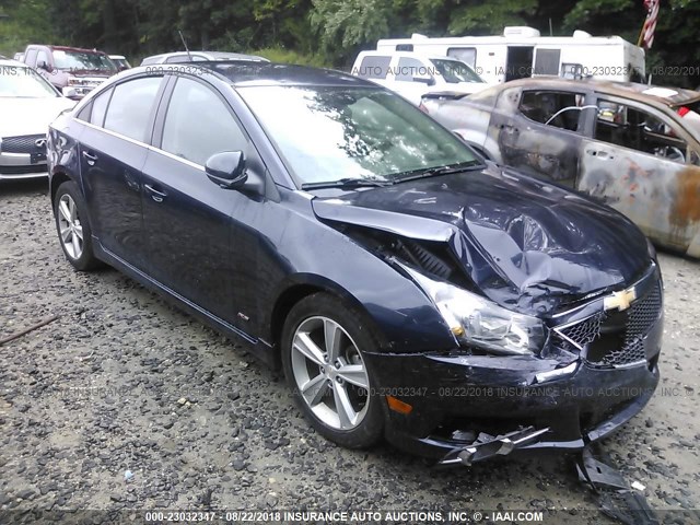 1G1PE5SB7E7425184 - 2014 CHEVROLET CRUZE LT BLUE photo 1