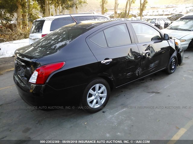 3N1CN7AP6CL944284 - 2012 NISSAN VERSA S/SV/SL BLACK photo 4