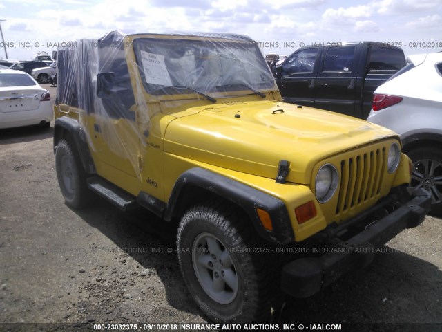 1J4FA29P51P322011 - 2001 JEEP WRANGLER / TJ SE YELLOW photo 1