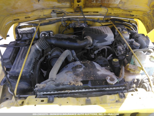 1J4FA29P51P322011 - 2001 JEEP WRANGLER / TJ SE YELLOW photo 10