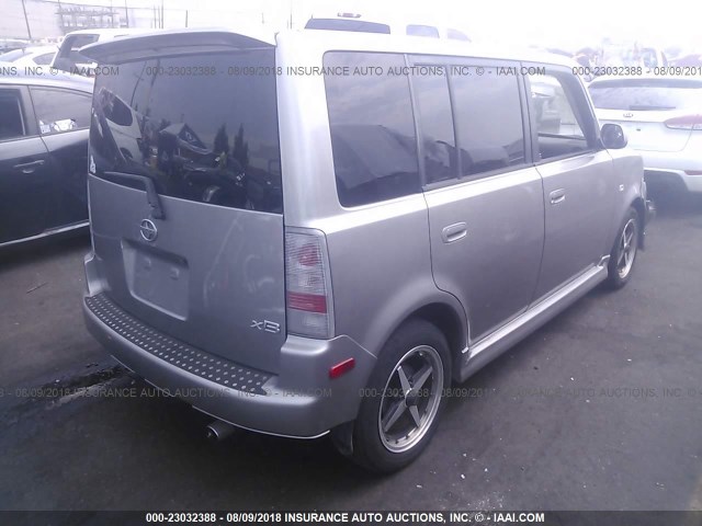 JTLKT324X64045356 - 2006 TOYOTA SCION XB 银色 照片 4