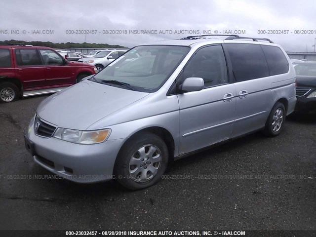 2HKRL18962H579721 - 2002 HONDA ODYSSEY EXL SILVER photo 2