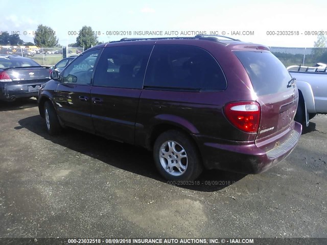 2B4GP44RX2R711804 - 2002 DODGE GRAND CARAVAN SPORT MAROON photo 3