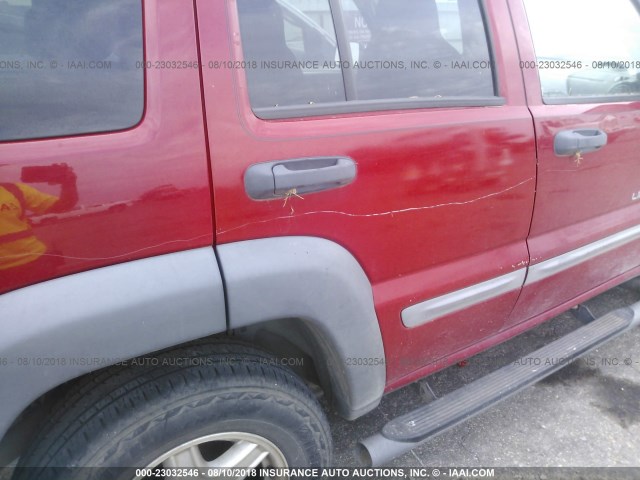 1J4GL48KX3W558999 - 2003 JEEP LIBERTY SPORT/FREEDOM წითელი ფოტო 6
