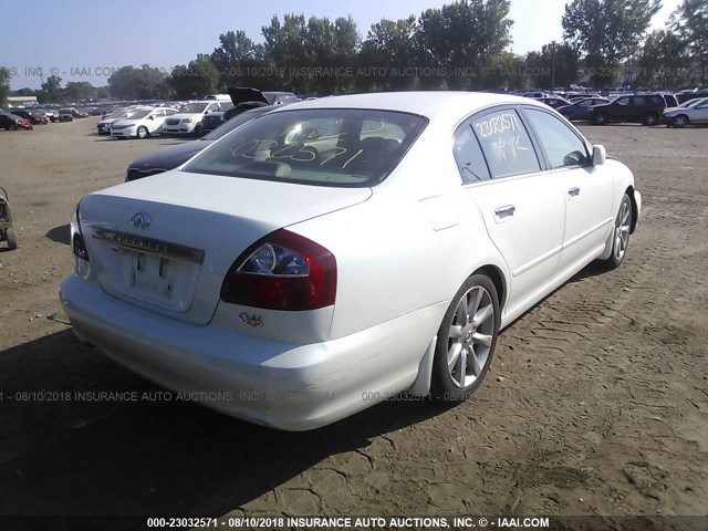 JNKBF01A32M005329 - 2002 INFINITI Q45 WHITE photo 4