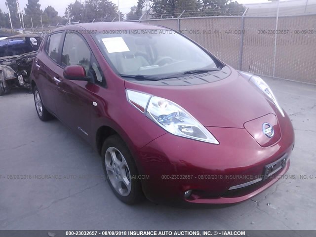 JN1AZ0CP3BT008911 - 2011 NISSAN LEAF SV/SL RED photo 1