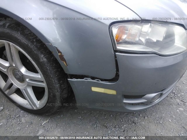 WAUDF78E17A146885 - 2007 AUDI A4 2.0T QUATTRO GRAY photo 6