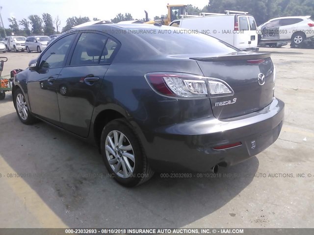 JM1BL1WP0D1812280 - 2013 MAZDA 3 I GRAY photo 3