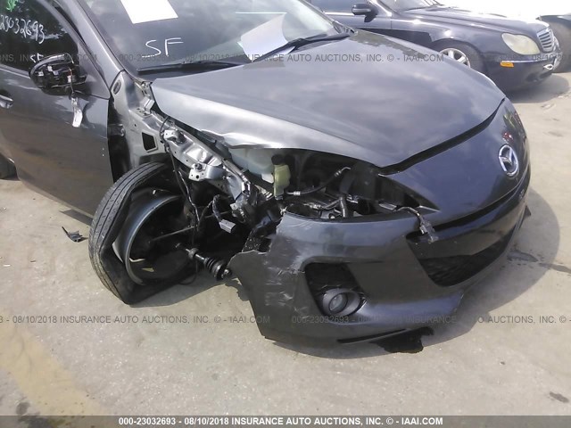 JM1BL1WP0D1812280 - 2013 MAZDA 3 I GRAY photo 6