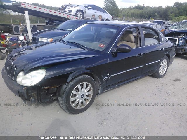 KMHWF35HX5A120796 - 2005 HYUNDAI SONATA GLS/LX BLACK photo 2