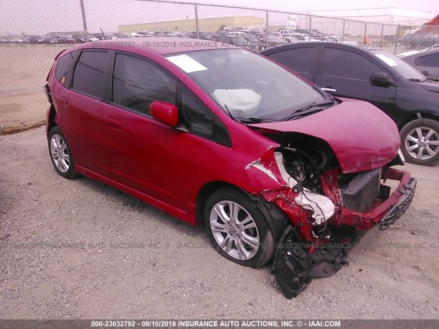 JHMGE88459S046946 - 2009 HONDA FIT SPORT RED photo 1