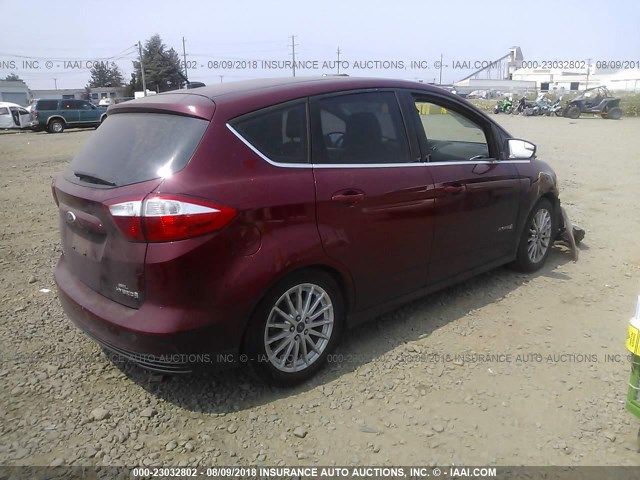 1FADP5BUXDL528388 - 2013 FORD C-MAX SEL RED photo 4