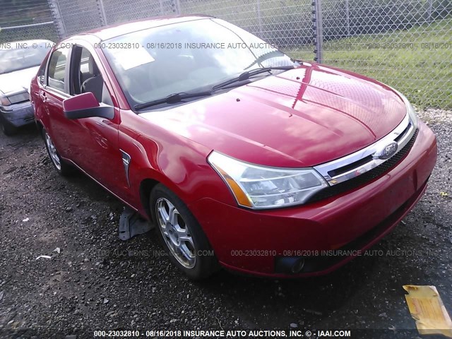 1FAHP35N98W128532 - 2008 FORD FOCUS SE/SEL/SES RED photo 1