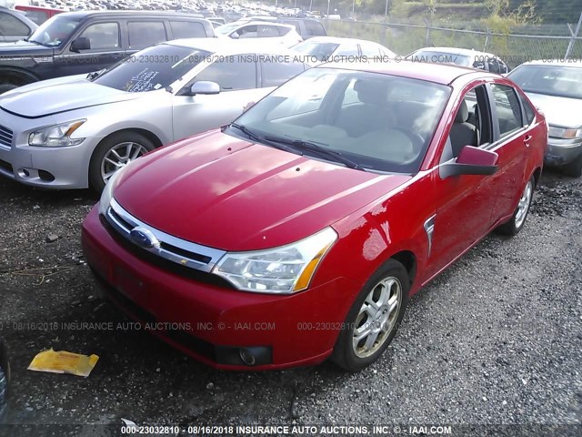 1FAHP35N98W128532 - 2008 FORD FOCUS SE/SEL/SES RED photo 2