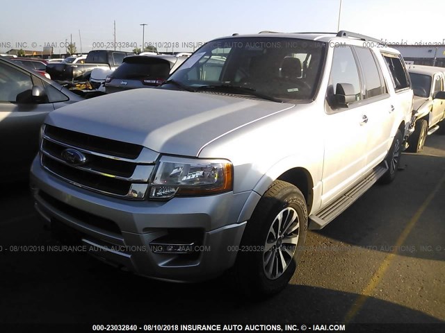 1FMJK1JTXGEF27792 - 2016 FORD EXPEDITION EL XLT/EL KING RANCH SILVER photo 2