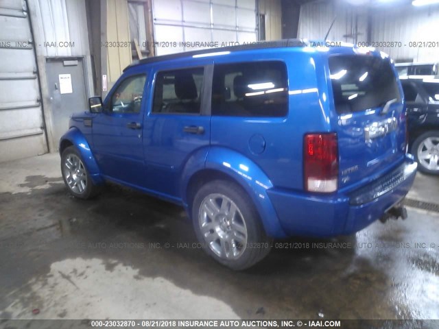 1D8GU58667W726723 - 2007 DODGE NITRO R/T BLUE photo 3