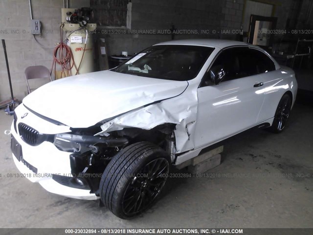 WBA3T1C5XFP820990 - 2015 BMW 428 XI SULEV WHITE photo 2
