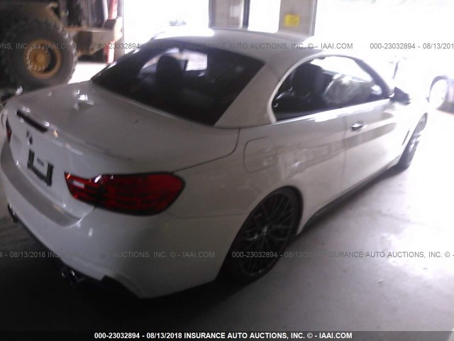 WBA3T1C5XFP820990 - 2015 BMW 428 XI SULEV WHITE photo 4