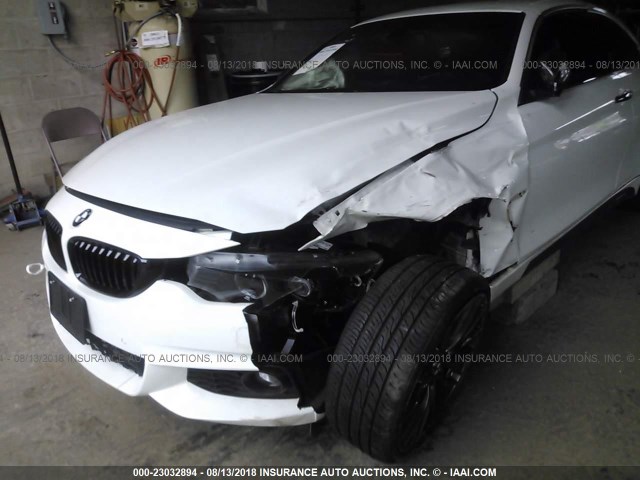 WBA3T1C5XFP820990 - 2015 BMW 428 XI SULEV WHITE photo 6
