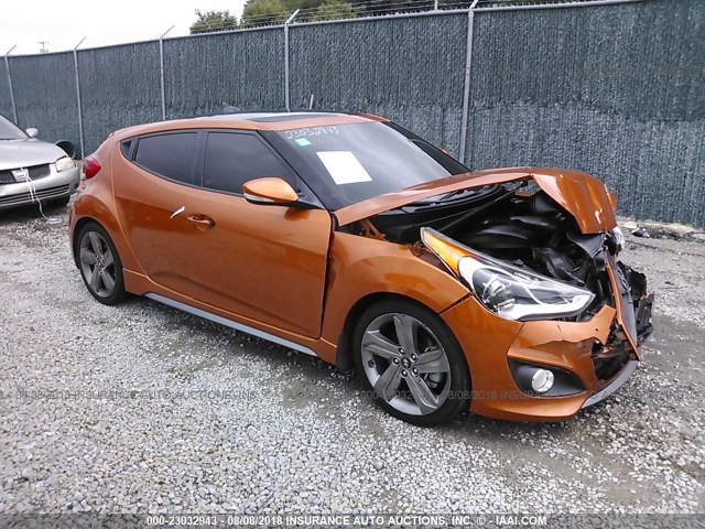 KMHTC6AE8FU238984 - 2015 HYUNDAI VELOSTER TURBO ORANGE photo 1