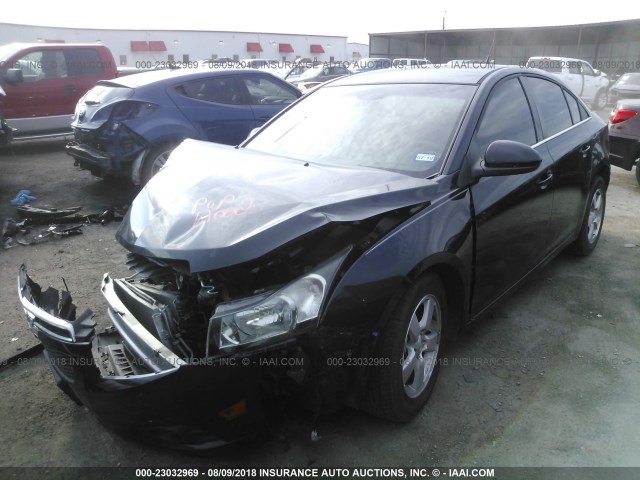 1G1PF5SC8C7373907 - 2012 CHEVROLET CRUZE LT BLACK photo 2