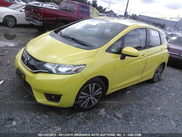 3HGGK5H83FM752766 - 2015 HONDA FIT EX/EXL YELLOW photo 2