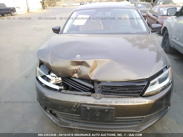 3VW2K7AJ2BM041407 - 2011 VOLKSWAGEN JETTA S BROWN photo 6