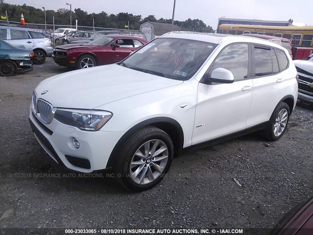 5UXWX9C56G0D91569 - 2016 BMW X3 XDRIVE28I WHITE photo 2