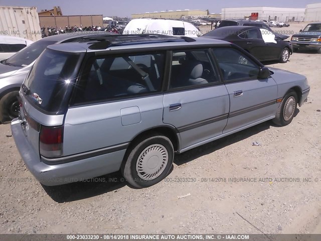 4S3BJ6333R6943993 - 1994 SUBARU LEGACY L/L ALPINE Light Blue photo 4