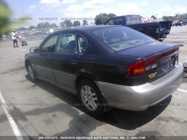 4S3BE686337211470 - 2003 SUBARU LEGACY OUTBACK LIMITED BLACK photo 3