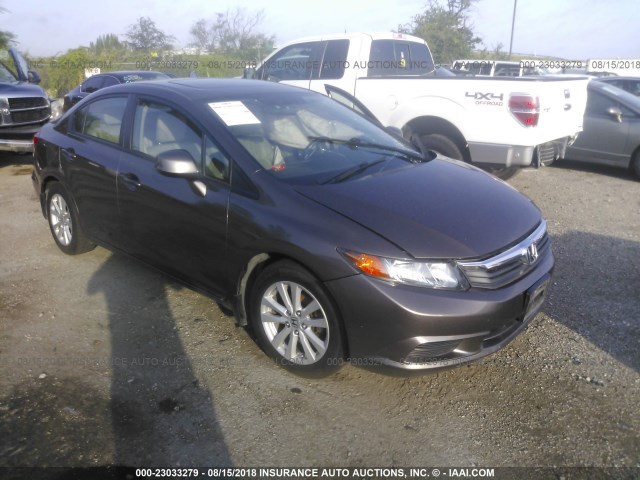 2HGFB2F97CH543952 - 2012 HONDA CIVIC EXL 棕色 照片 1