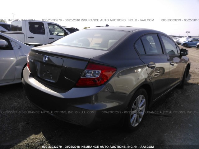 2HGFB2F97CH543952 - 2012 HONDA CIVIC EXL 棕色 照片 4