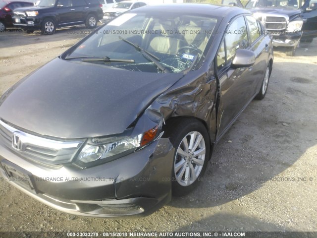 2HGFB2F97CH543952 - 2012 HONDA CIVIC EXL 棕色 照片 6