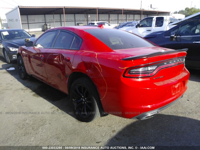 2C3CDXCT1JH129205 - 2018 DODGE CHARGER R/T RED photo 3