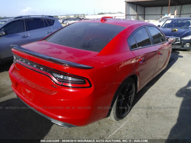 2C3CDXCT1JH129205 - 2018 DODGE CHARGER R/T RED photo 4