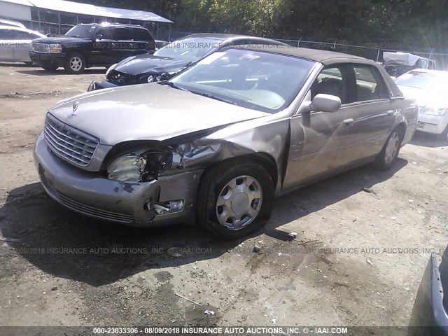 1G6KD54Y51U119993 - 2001 CADILLAC DEVILLE GOLD photo 2