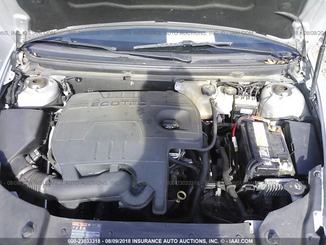 1G1ZC5EU9CF349014 - 2012 CHEVROLET MALIBU 1LT ვერცხლისფერი ფოტო 10