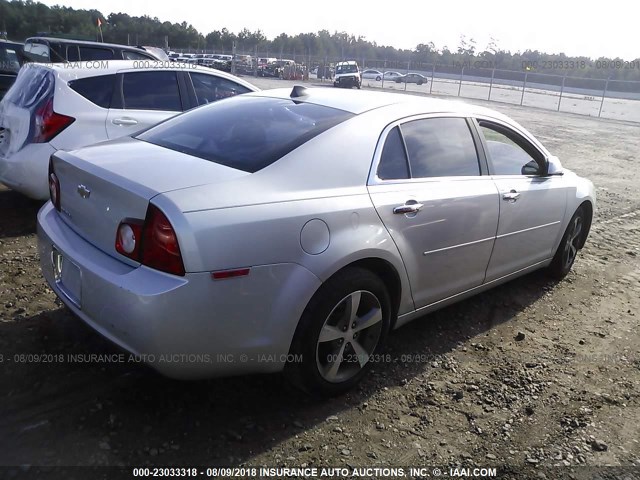 1G1ZC5EU9CF349014 - 2012 CHEVROLET MALIBU 1LT ვერცხლისფერი ფოტო 4