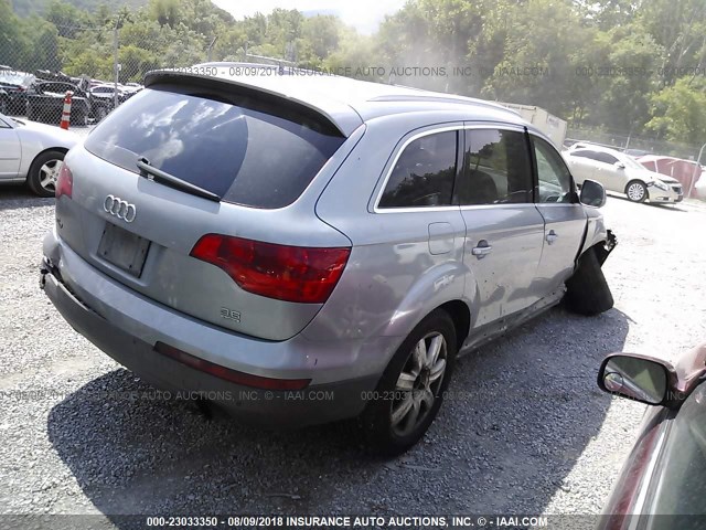 WA1BY74L88D023670 - 2008 AUDI Q7 3.6 QUATTRO PREMIUM SILVER photo 4