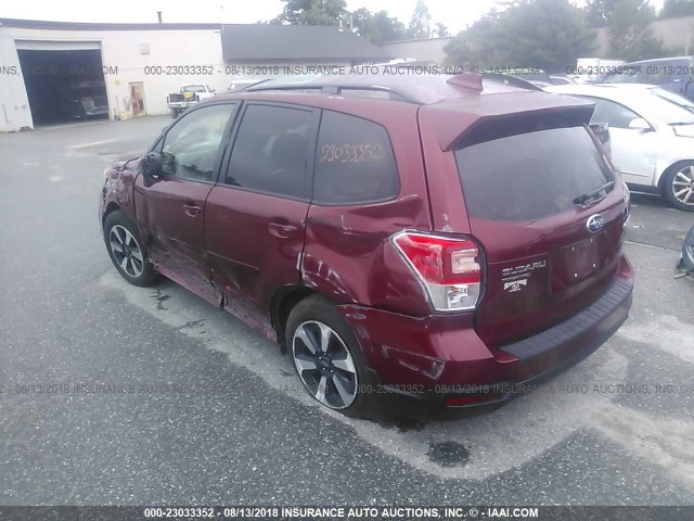 JF2SJAEC4HH497115 - 2017 SUBARU FORESTER 2.5I PREMIUM RED photo 3