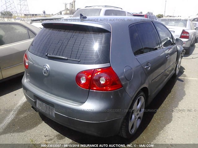 WVWHV91K27W130054 - 2007 VOLKSWAGEN NEW GTI GRAY photo 4