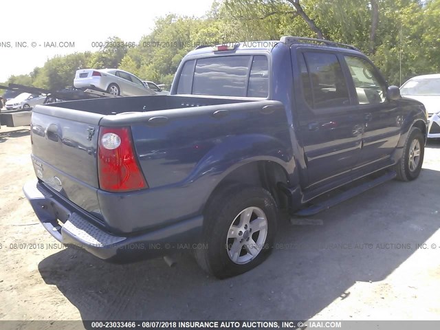 1FMZU67K05UB82641 - 2005 FORD EXPLORER SPORT TRAC  BLUE photo 4