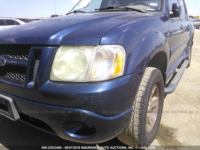 1FMZU67K05UB82641 - 2005 FORD EXPLORER SPORT TRAC  BLUE photo 6