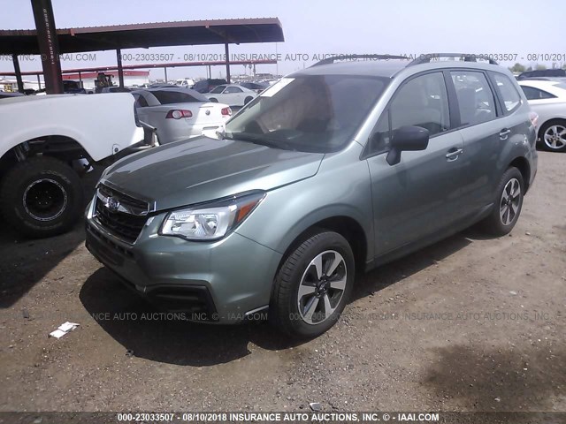 JF2SJABC7JH584565 - 2018 SUBARU FORESTER 2.5I GREEN photo 2