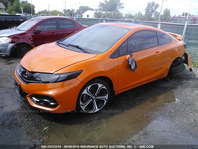 2HGFG4A57FH702247 - 2015 HONDA CIVIC SI ORANGE photo 2