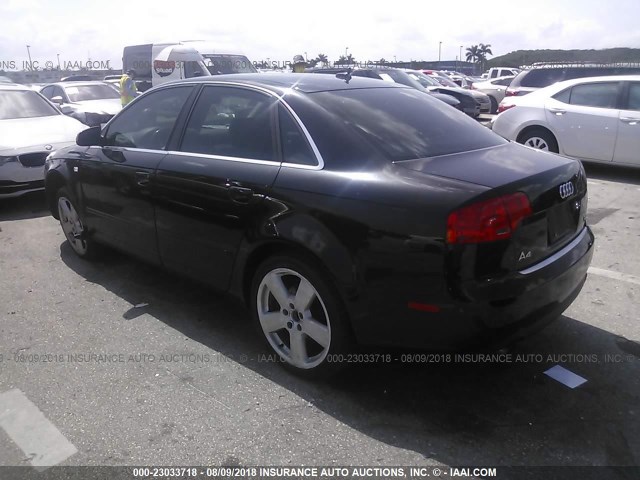 WAUDF78E97A093501 - 2007 AUDI A4 2.0T QUATTRO BLACK photo 3