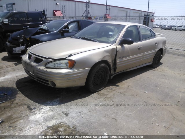 1G2NF52F12C142513 - 2002 PONTIAC GRAND AM SE1 GOLD photo 2