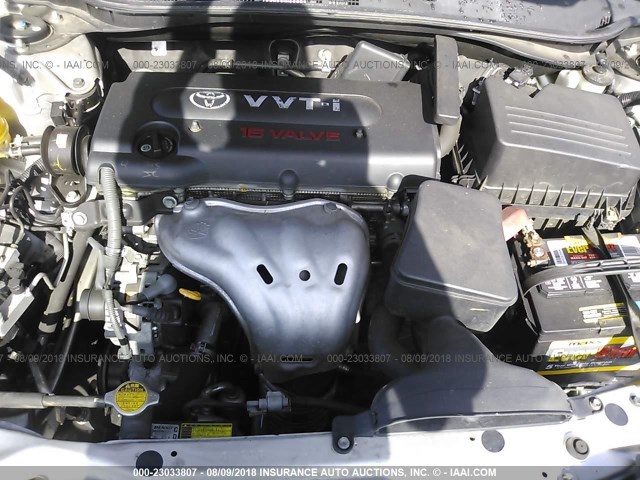 4T1BE46K38U212577 - 2008 TOYOTA CAMRY CE/LE/XLE/SE SILVER photo 10